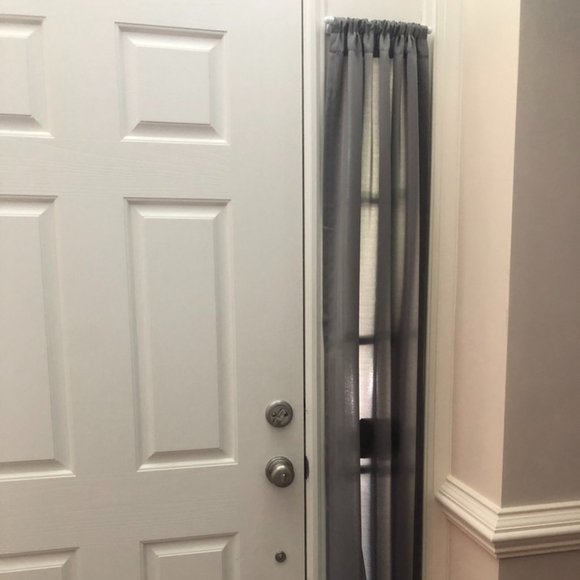 EUC! Set of 2 Side Light Privacy Curtains and Rods - Picture 2 of 7